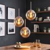 Moderne Cluster-hanglamp Gastor met drie amberkleurige glazen bollen ø 20 cm