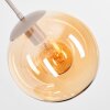 Moderne Cluster-hanglamp Gastor met 3 amberkleurige glazen bollen voor de eettafel