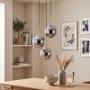 Moderne Cluster-hanglamp Gastor met drie ronde rookglazen kappen voor de eettafel