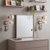 Moderne 3-lichts wandlamp Gastor in 2-delige set met verticale glazen bollen