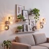Moderne Wandlamp Koyoto, 2-delige set met 3 glazen bollen in rookkleurig, amber en helder
