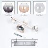 Moderne Wandlamp Koyoto, 2-delige set met 3 glazen bollen in rookkleurig, amber en helder