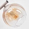 Moderne cluster-plafondlamp Koyoto met drie amberkleurige en heldere bollen, E14
