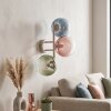Moderne zandkleurige bolvormige wandlamp Gastor met 3 gesloten glazen kappen