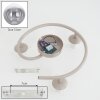 Moderne cluster-plafondlamp Gastor met drie glazen bollen in rook en helder glas