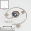 Cluster-plafondlamp Gastor met drie ronde witte glazen bollen met zandkleurig armatuur