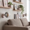 Moderne Globe-wandlamp Gastor, zandkleurige wandhouder, 2-delige set met heldere kap