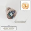 Moderne wandlamp Gastor met ronde amberkleurige glazen bol en E14-fitting