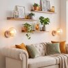 Wandlamp Gastor, 2-delige set, amber- en helder glazen kap, zichtbare E14-fitting