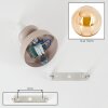 Moderne bolvormige wandlamp Gastor naast de spiegel met amberkleurige glazen kap, set van 2