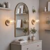 Moderne wandlamp Gastor, 2-delige set, met zichtbare E14-fitting en heldere bol