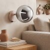 Retro-wandlamp Gastor met chroom-rookkleurige glazen bol en E14-fitting