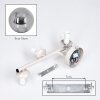 Moderne wandlamp Gastor, 2-delige set met drie ronde rookglazen bollen