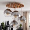 Moderne cluster-plafondlamp Koyoto met 4 rookkleurige en heldere glazen bollen