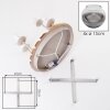 Moderne cluster-plafondlamp Koyoto met 4 rookkleurige en heldere glazen bollen