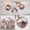 Moderne Cluster-plafondlamp Gastor met 3 rookglazen bollen, E14