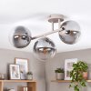Moderne Cluster-plafondlamp Gastor met 3 rookglazen bollen, E14