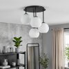 Moderne cluster-plafondlamp Ripoll met 4 witte glazen bolkappen, ø 15 cm, E14