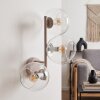 Moderne bolvormige wandlamp Koyoto met heldere glazen schermen en E14-fittingen