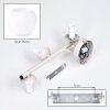 Globe-wandlamp Koyoto, set van 2 met 3 witte glazen kappen, zichtbare E14-fittingen