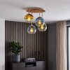 Moderne cluster-plafondlamp Koyoto met 4 gekleurde glazen bollen voor boven de eettafel