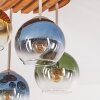 Moderne cluster-plafondlamp Koyoto met 4 gekleurde glazen bollen voor boven de eettafel