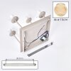 Cluster-plafondlamp Koyoto met 4 amberkleurige glazen bollen in zandkleur