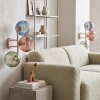Moderne Wandlamp met glazen bollen Koyoto, 2-delige set met 3 lichtpunten in zandkleur