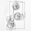 Moderne wandlamp Koyoto met drie ronde glazen bollen en zichtbare E14-fittingen