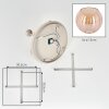 Vintage cluster-plafondlamp Koyoto met 5 amberkleurige ronde bollen, totale diameter 45 cm