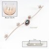 Moderne plafondlamp Koyoto, 4 amberkleurige en heldere glazen bollen