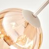 Moderne Cluster-plafondlamp Koyoto met vijf amberkleurige glazen bollen