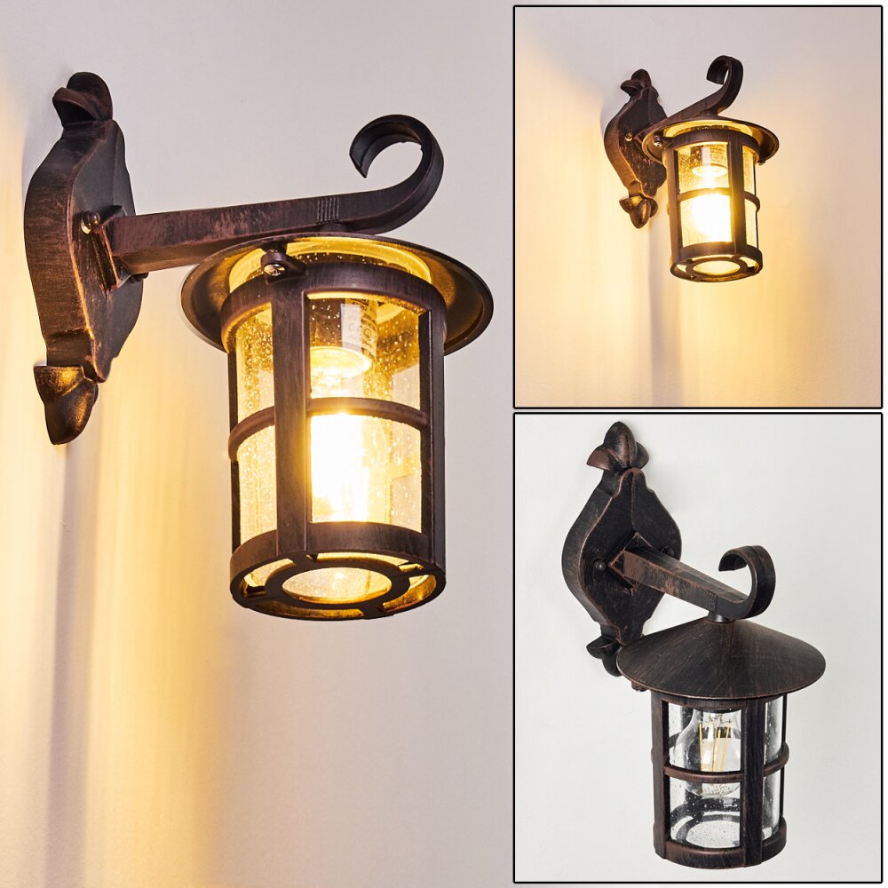 Strat Buiten muurverlichting Roest, Zwart, 1-licht main product photo