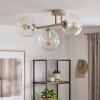 Cluster-plafondlamp Gastor met drie heldere glazen bollen, moderne armatuur, E14
