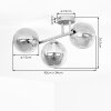 Cluster-plafondlamp Gastor met drie heldere glazen bollen, moderne armatuur, E14