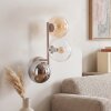 Moderne 3-lichts wandlamp Gastor met glazen bollen in helder, amber en rookkleur