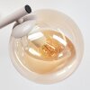 Moderne 3-lichts wandlamp Gastor met glazen bollen in helder, amber en rookkleur