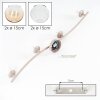 Moderne plafondlamp Koyoto met vier glazen bollen in amber en helder glas