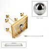 Moderne Cluster-plafondlamp Chehalis met 5 rookglazen bollen met messing armatuur
