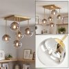 Moderne Cluster-plafondlamp Chehalis met 5 rookkleurige en heldere glazen bollen