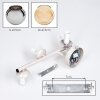 Moderne plafondlamp Koyoto met drie glazen bollen in chroom, rookkleurig en amber