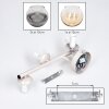 Moderne wandlamp Koyoto, 2-delige set, drie glazen bollen in rookkleurig, amber en helder
