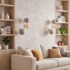 Moderne wandlamp Gastor, 2-delige set met drie rook- en amberkleurige glazen bollen