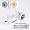 Moderne wandlamp Gastor, 2-delige set met drie rook- en amberkleurige glazen bollen