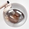 Moderne wandlamp Gastor, 2-delige set met drie rook- en amberkleurige glazen bollen