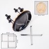 Boho cluster-plafondlamp Basto met 4 gevlochten bamboekappen in natuurlijke kleuren