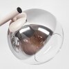 Moderne wandlamp Koyoto, 2-delige set met drie rookglazen bollen in verticale cluster