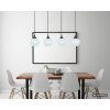 Globo Maxy 4-lichts hanglamp voor eettafel met peervormige kappen en E27, klassiek