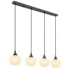 Globo Maxy 4-lichts hanglamp voor eettafel met peervormige kappen en E27, klassiek