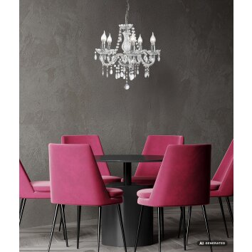 Nowa Marie kroonluchter hanglamp 5-lichts E14 verstelbaar voor eetkamer en woonkamer